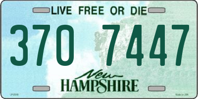 NH license plate 3707447