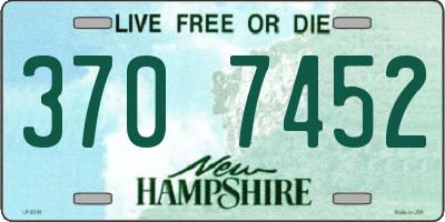NH license plate 3707452