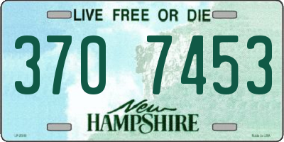 NH license plate 3707453