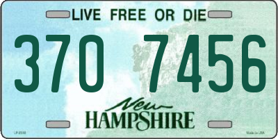 NH license plate 3707456