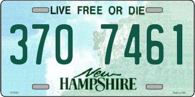 NH license plate 3707461