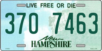 NH license plate 3707463