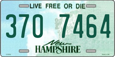 NH license plate 3707464