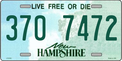 NH license plate 3707472