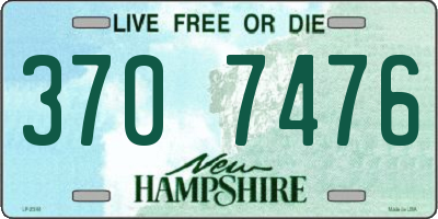 NH license plate 3707476