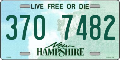 NH license plate 3707482