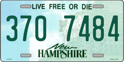 NH license plate 3707484
