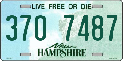 NH license plate 3707487