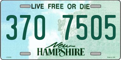 NH license plate 3707505