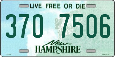 NH license plate 3707506