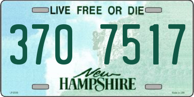 NH license plate 3707517