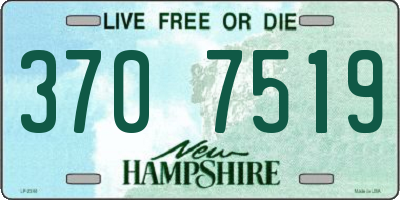 NH license plate 3707519