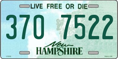 NH license plate 3707522