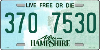 NH license plate 3707530
