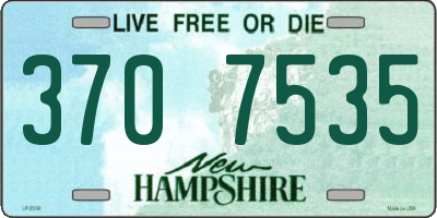 NH license plate 3707535