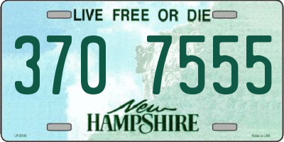 NH license plate 3707555