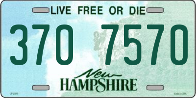 NH license plate 3707570