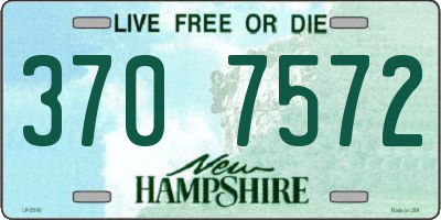 NH license plate 3707572