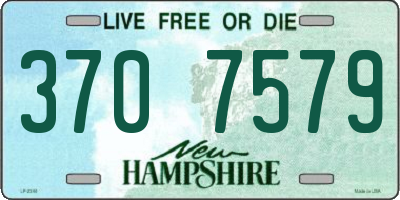 NH license plate 3707579