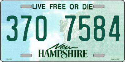 NH license plate 3707584