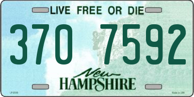 NH license plate 3707592