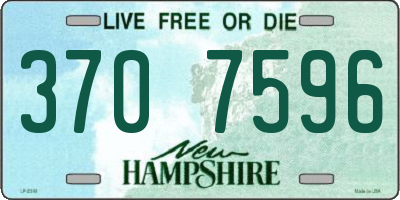 NH license plate 3707596