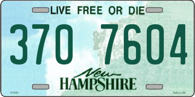 NH license plate 3707604