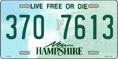 NH license plate 3707613