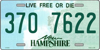 NH license plate 3707622
