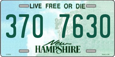 NH license plate 3707630