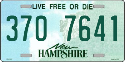 NH license plate 3707641
