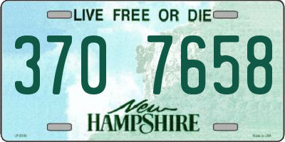 NH license plate 3707658