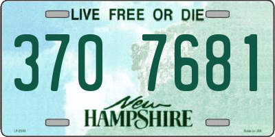 NH license plate 3707681