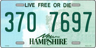 NH license plate 3707697