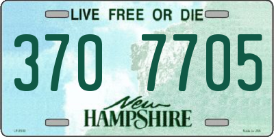 NH license plate 3707705