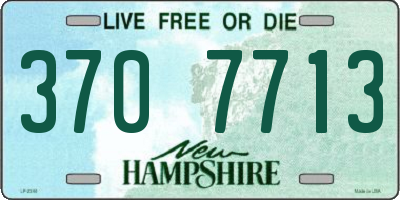 NH license plate 3707713
