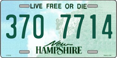 NH license plate 3707714