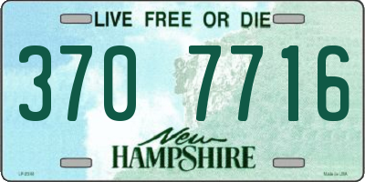 NH license plate 3707716