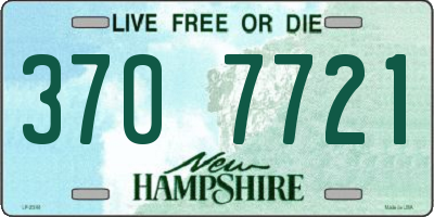 NH license plate 3707721