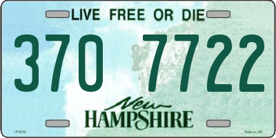NH license plate 3707722