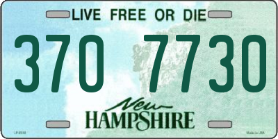 NH license plate 3707730