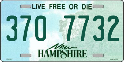 NH license plate 3707732