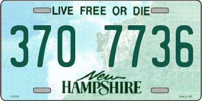 NH license plate 3707736