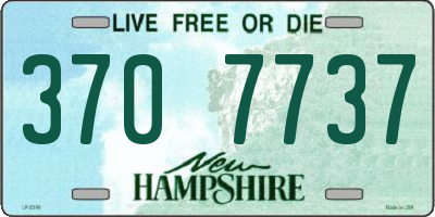 NH license plate 3707737