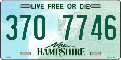 NH license plate 3707746