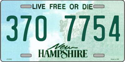 NH license plate 3707754