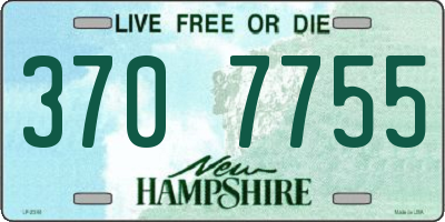 NH license plate 3707755