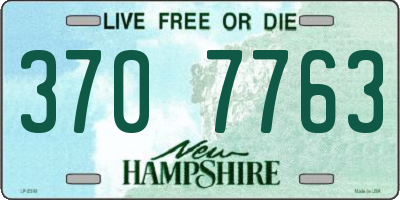 NH license plate 3707763