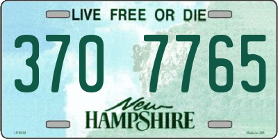 NH license plate 3707765
