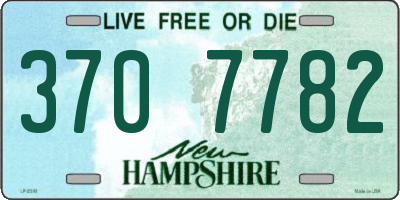 NH license plate 3707782